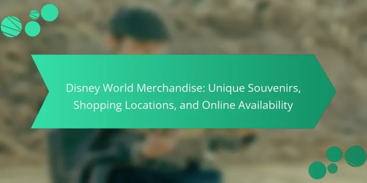 Disney World Merchandise: Unique Souvenirs, Shopping Locations, and Online Availability