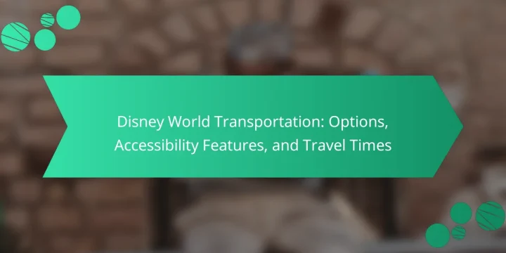 Disney World Transportation: Options, Accessibility Features, and Travel Times
