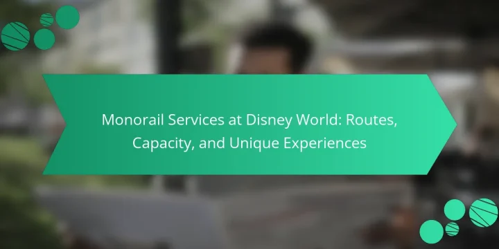 Monorail Services at Disney World: Routes, Capacity, and Unique Experiences