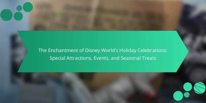 The Enchantment of Disney World’s Holiday Celebrations: Special Attractions, Events, and Seasonal Treats