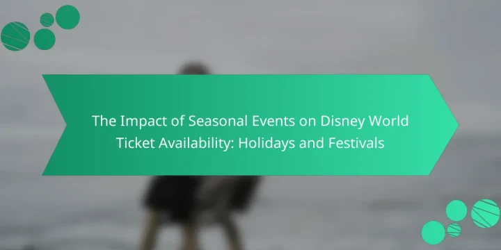 The Impact of Seasonal Events on Disney World Ticket Availability: Holidays and Festivals