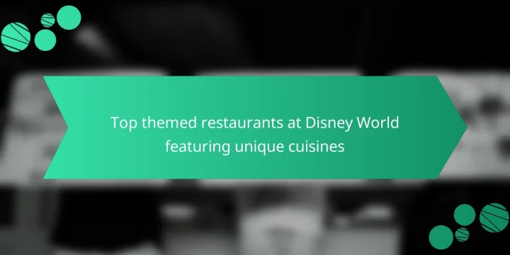 Top themed restaurants at Disney World featuring unique cuisines