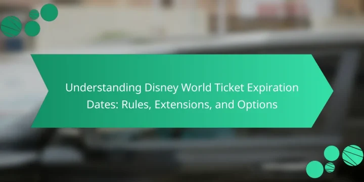 Understanding Disney World Ticket Expiration Dates: Rules, Extensions, and Options