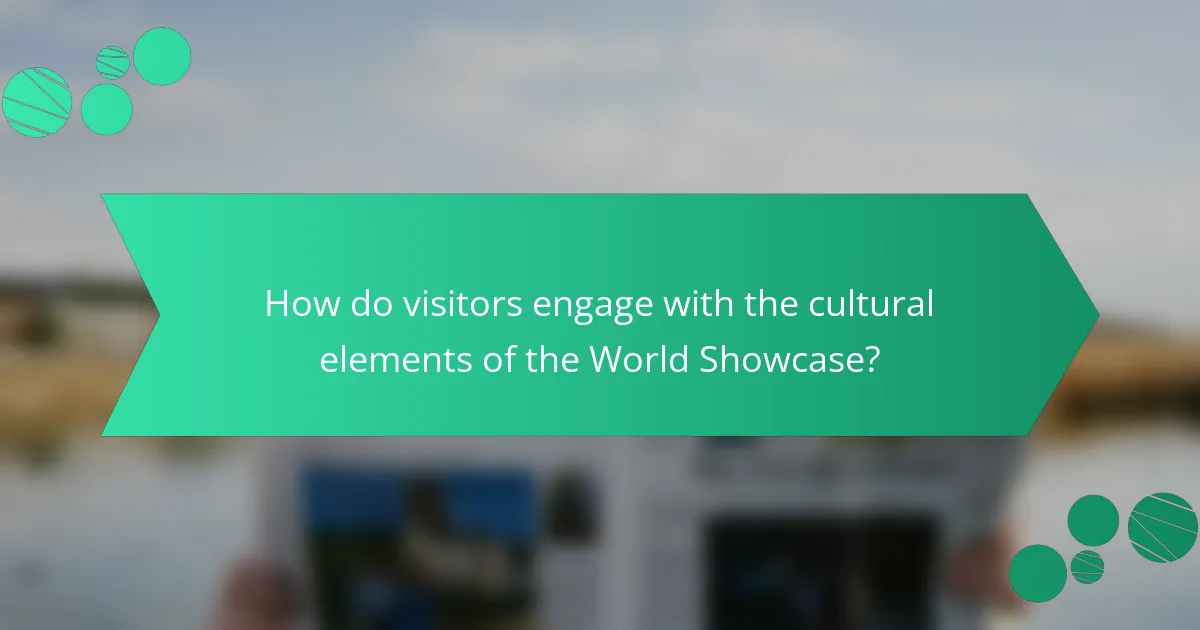 How do visitors engage with the cultural elements of the World Showcase?