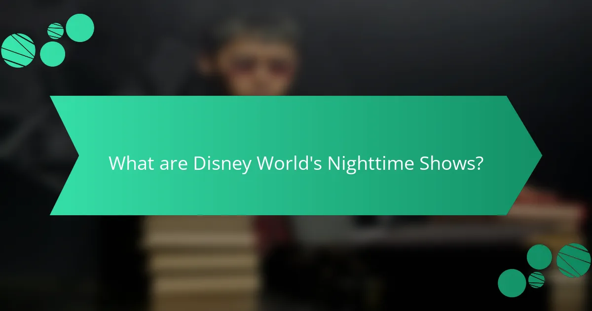 What are Disney World's Nighttime Shows?