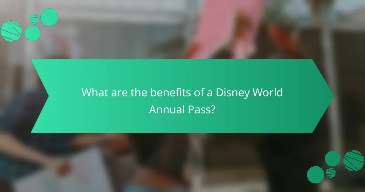What are the benefits of a Disney World Annual Pass?