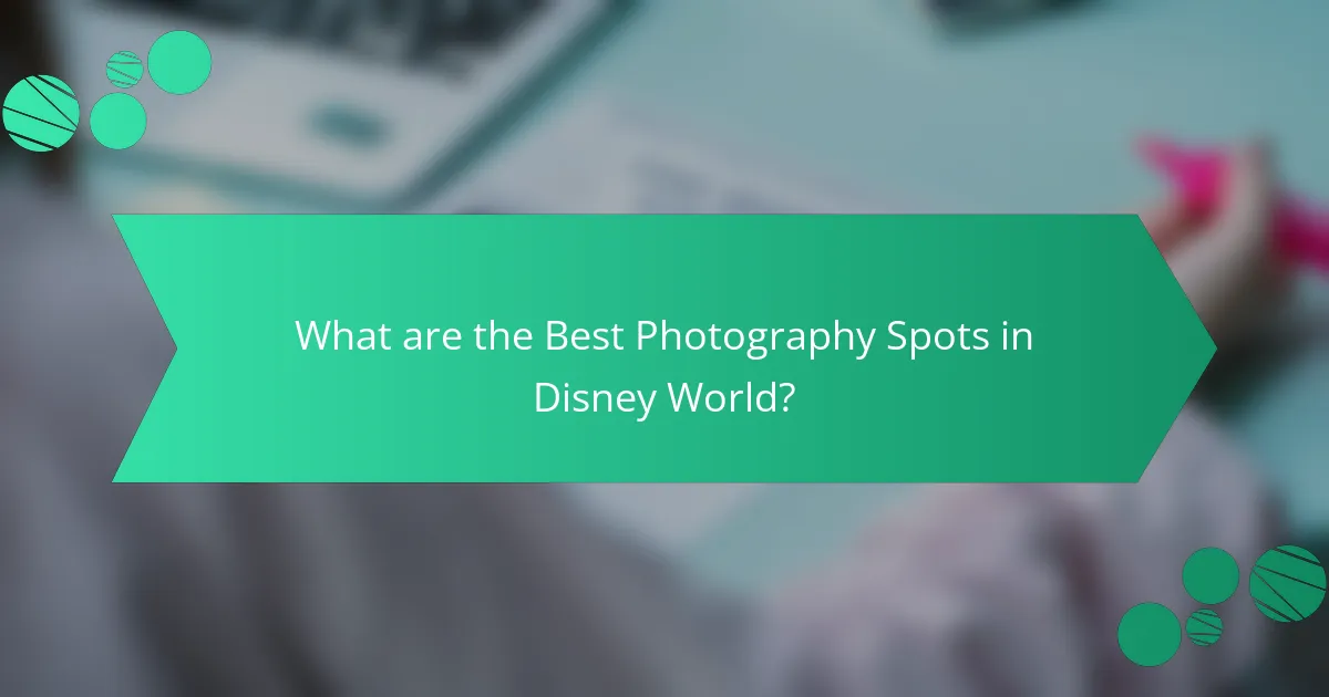 What are the Best Photography Spots in Disney World?