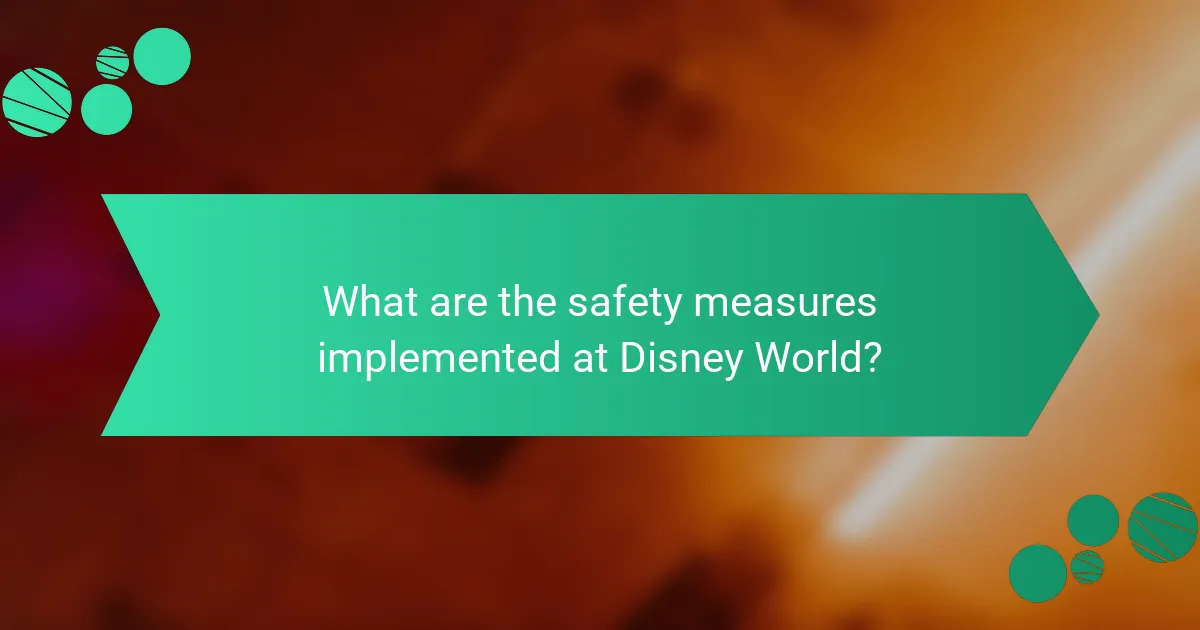 What are the safety measures implemented at Disney World?