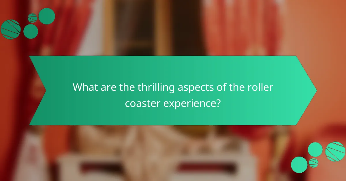 What are the thrilling aspects of the roller coaster experience?