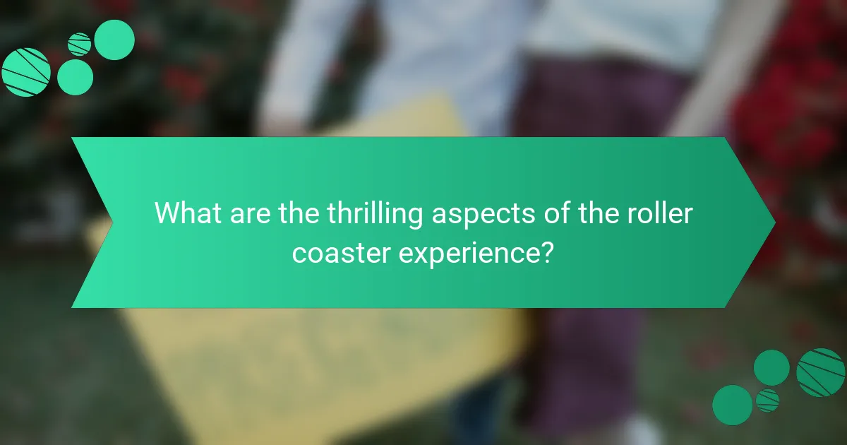 What are the thrilling aspects of the roller coaster experience?