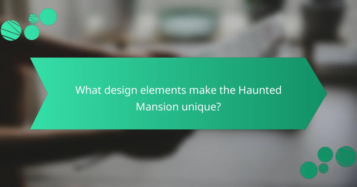 What design elements make the Haunted Mansion unique?
