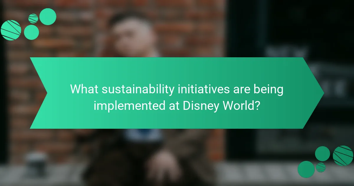 What sustainability initiatives are being implemented at Disney World?